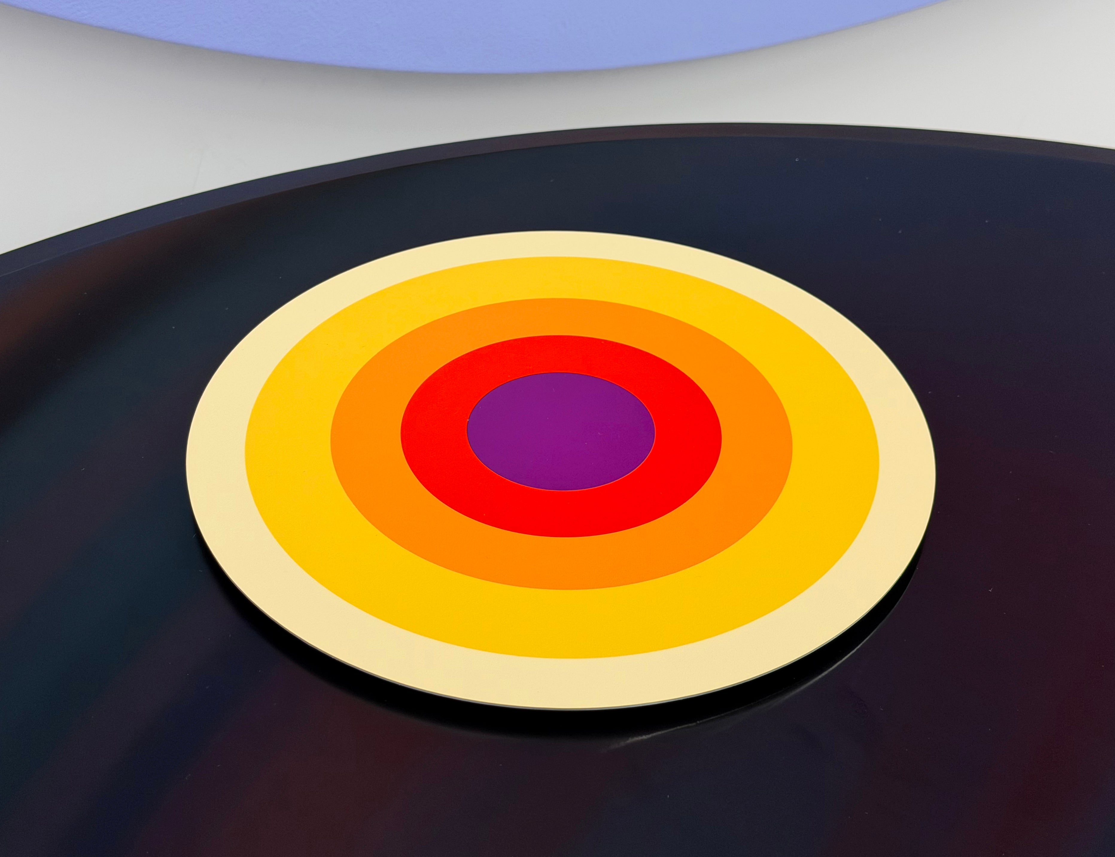 Linling Lu: Repertoire Editions - Artist Design Archival Print on Round Shaped Metal, Based on Original Paintings Exhibited in Museums and Public Collections