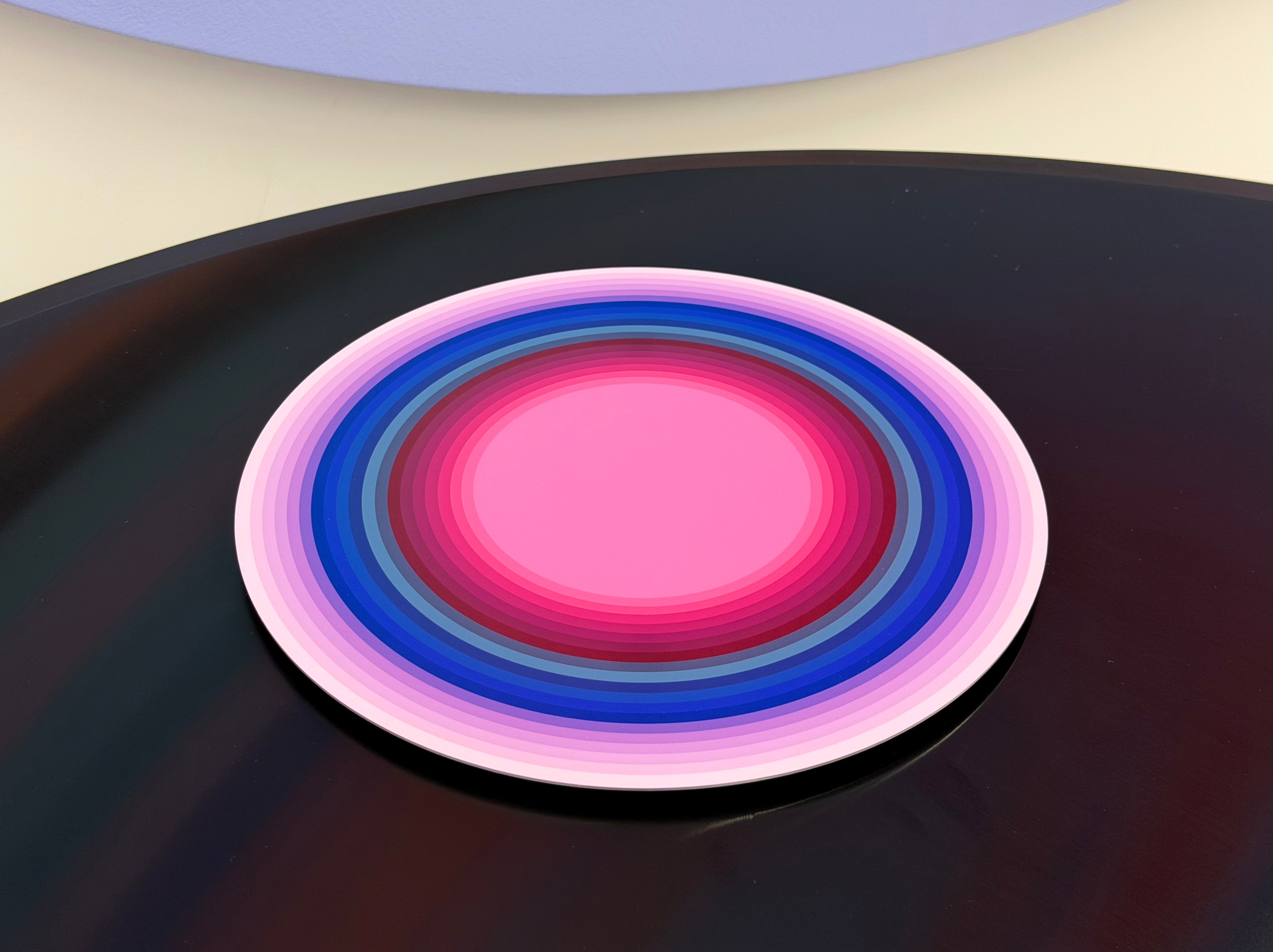 Linling Lu: Repertoire Editions - Artist Design Archival Print on Round Shaped Metal, Based on Original Paintings Exhibited in Museums and Public Collections
