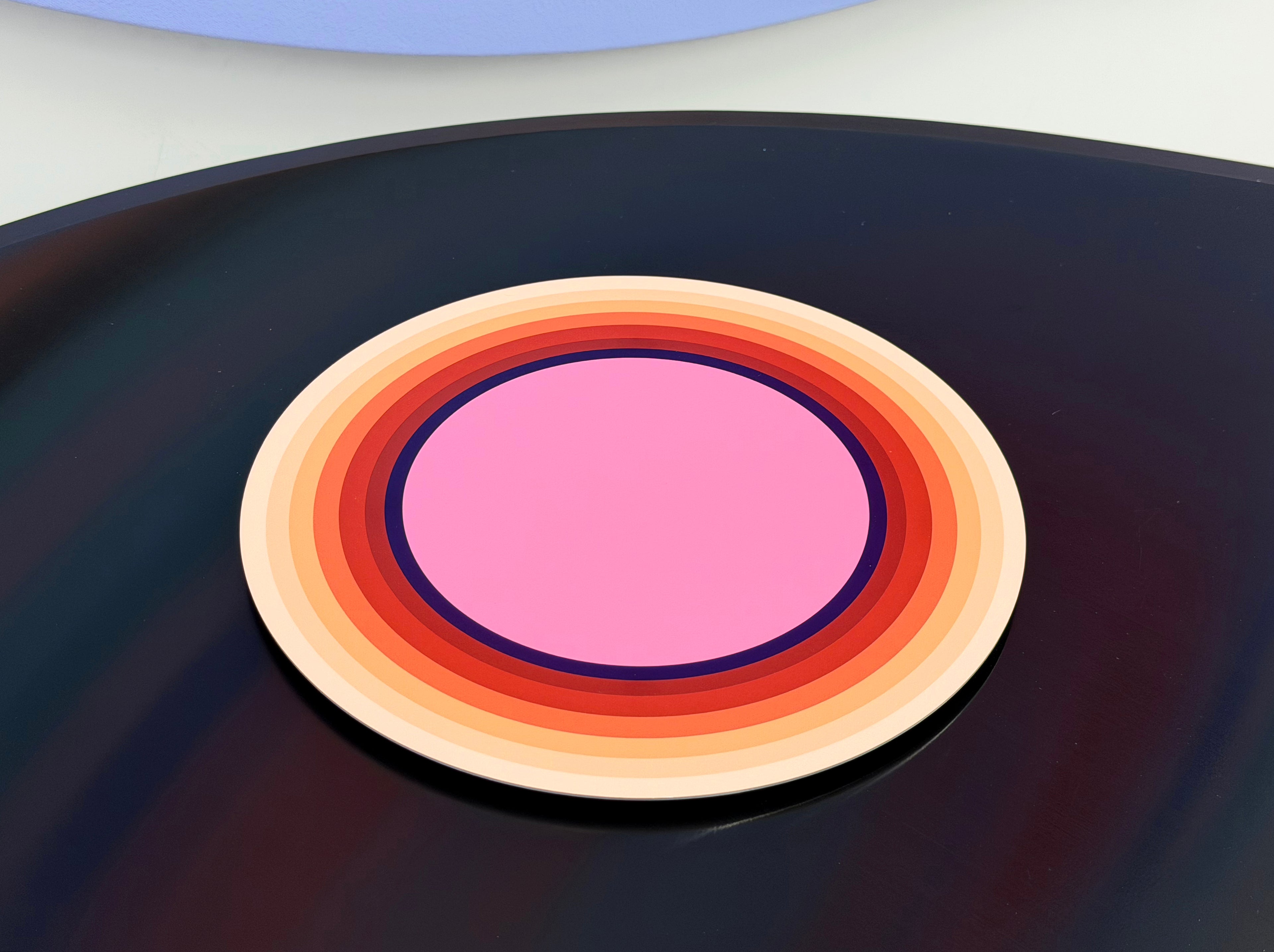 Linling Lu: Repertoire Editions - Artist Design Archival Print on Round Shaped Metal, Based on Original Paintings Exhibited in Museums and Public Collections